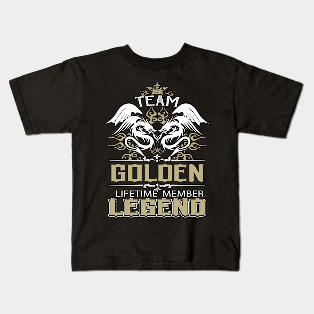 Golden Name T Shirt -  Team Golden Lifetime Member Legend Name Gift Item Tee Kids T-Shirt by yalytkinyq